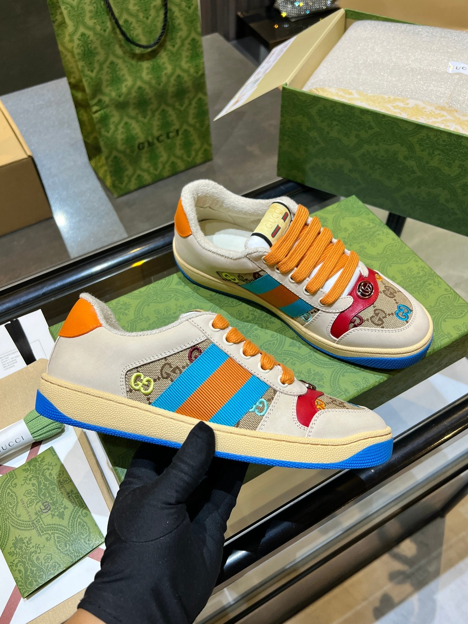 GG 26s Ripstop Sneakers Canvas Leather 996959