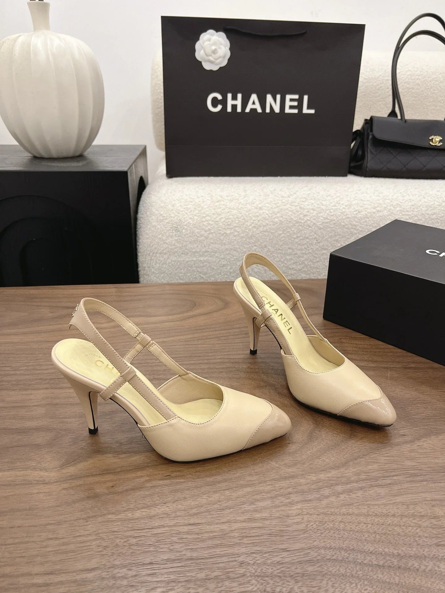 Chanel 2026 Slingback 90mm Suede Sheepskin 191448