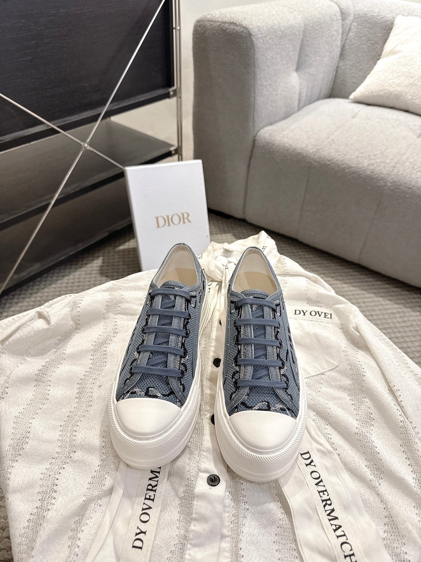 Dior 2026 Embroidered Platform Sneaker Canvas 932124