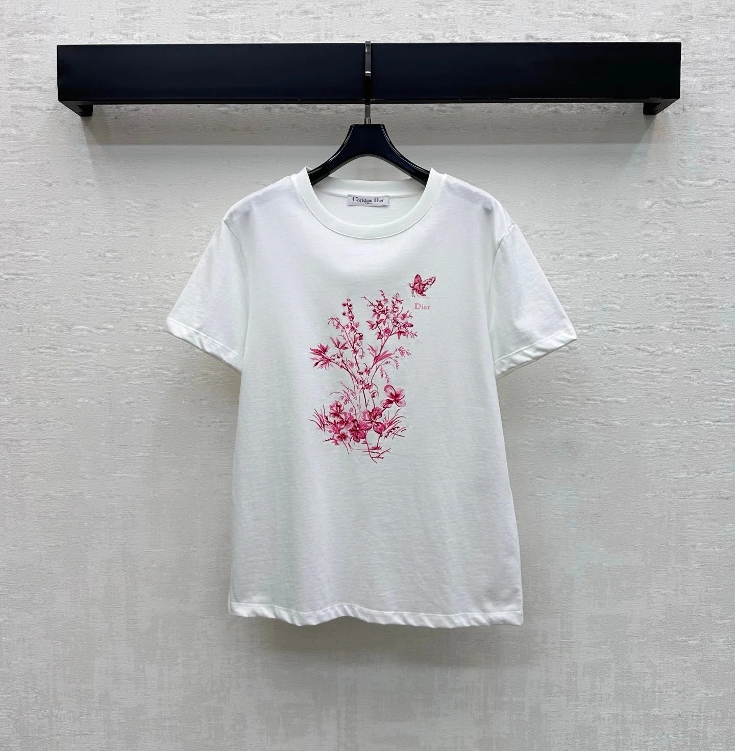 Dior 2026 Butterfly Orchid Short-Sleeve T-Shirt Cotton 378666