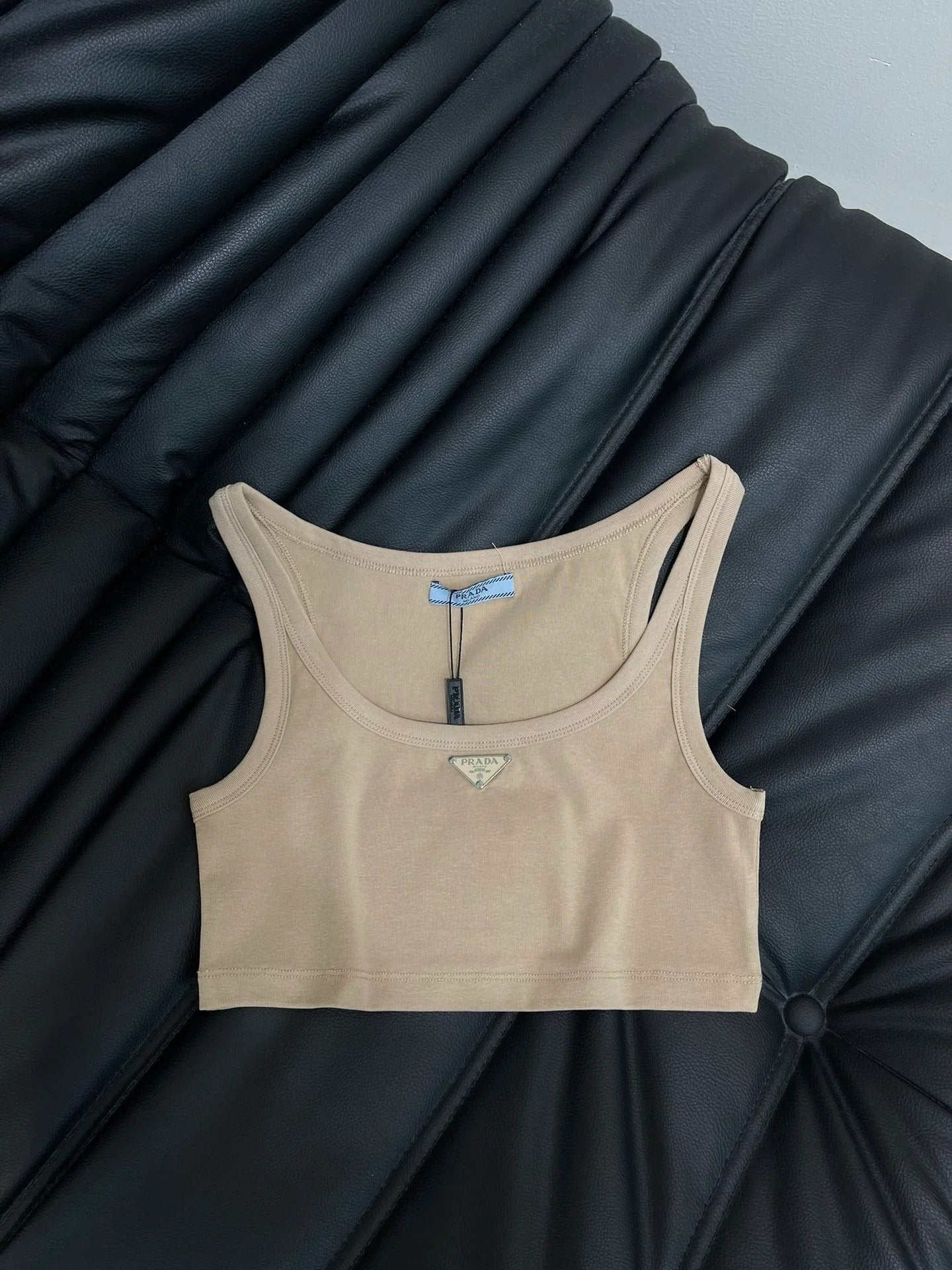 Prada 2026 Prada Jersey Cropped Top Cotton