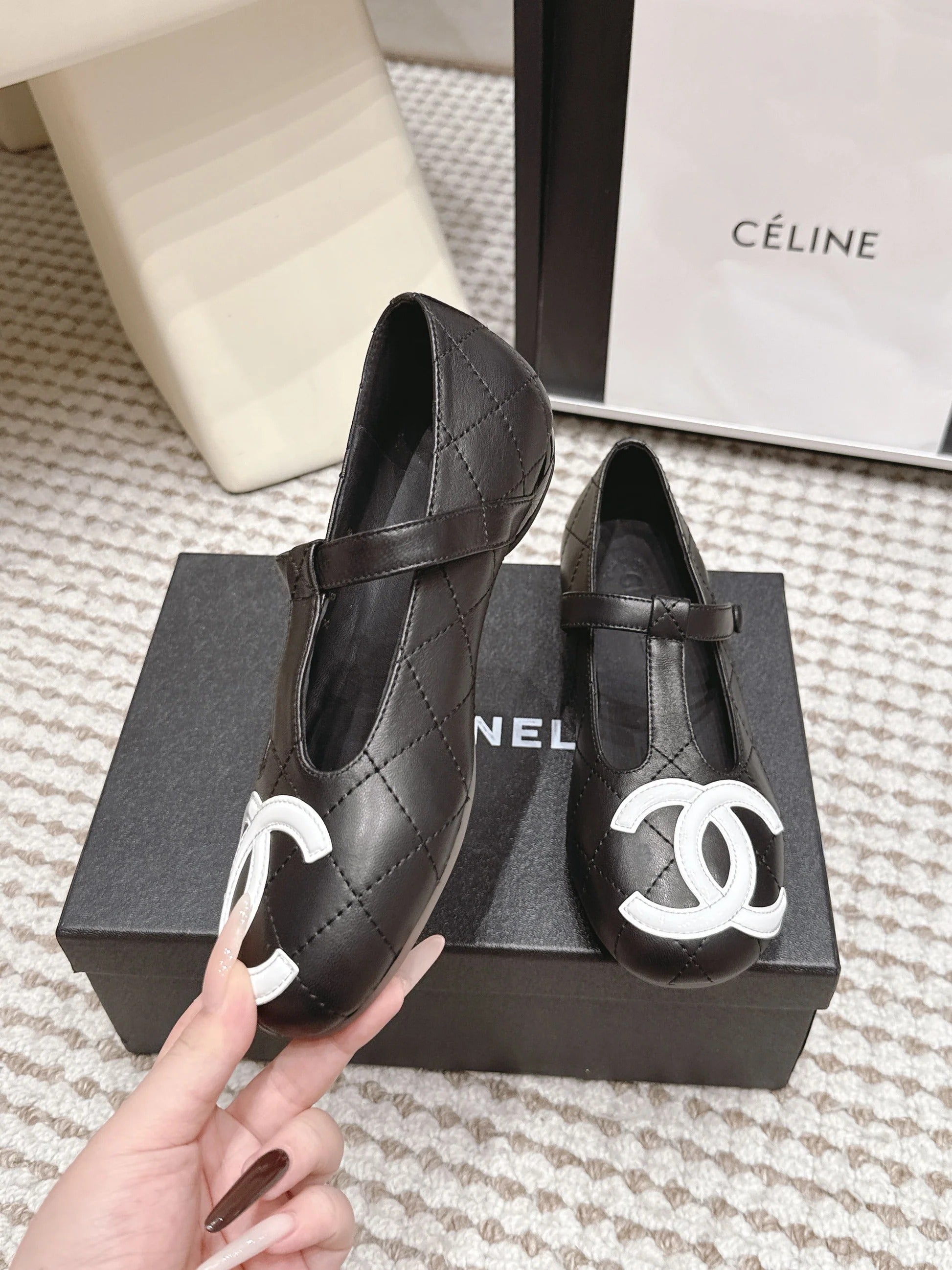 Chanel 2026 Mary Jane Quilted Flats Lambskin 930599
