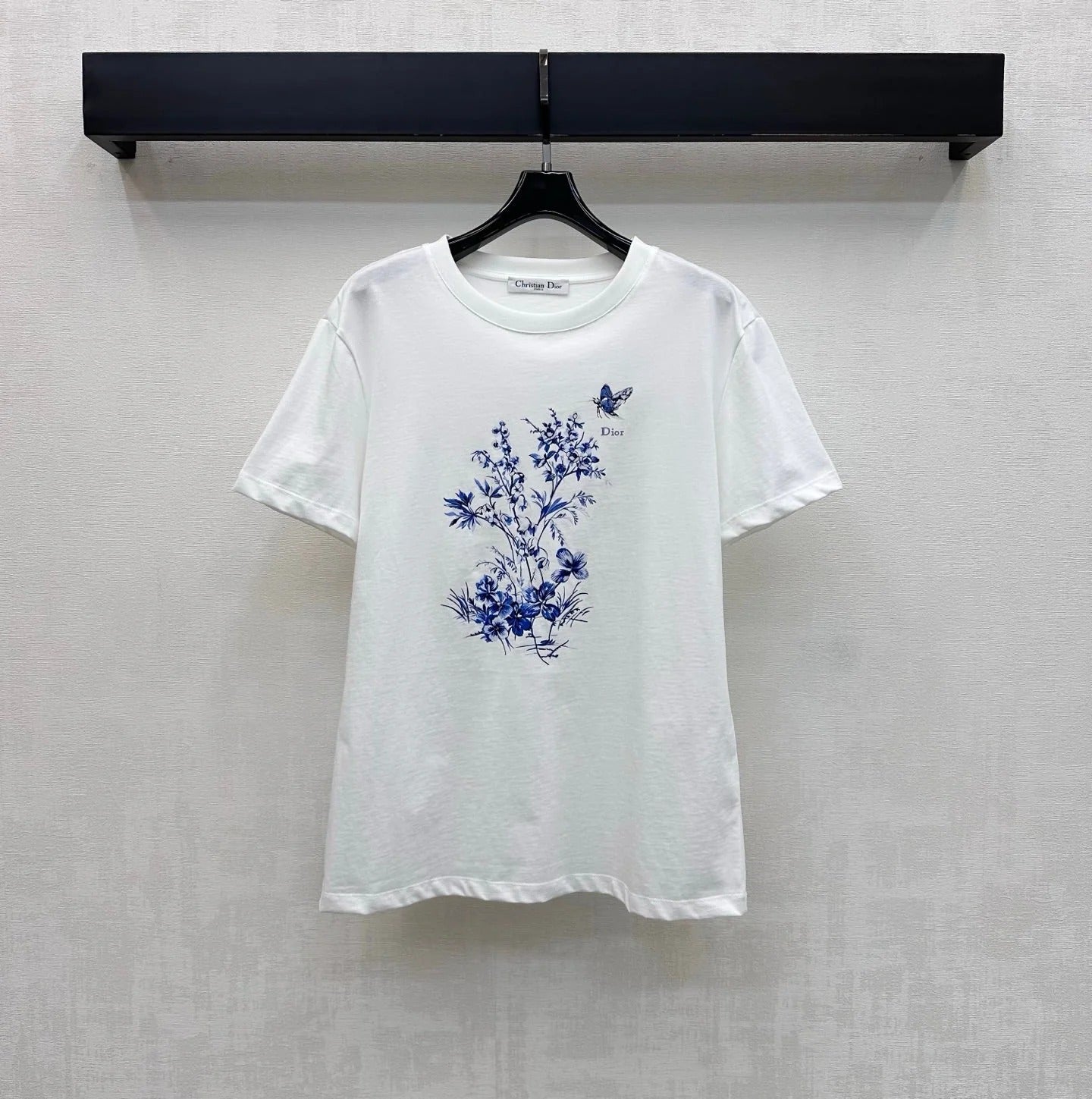 Dior 2026 Butterfly Orchid Short-Sleeve T-Shirt Cotton 378666