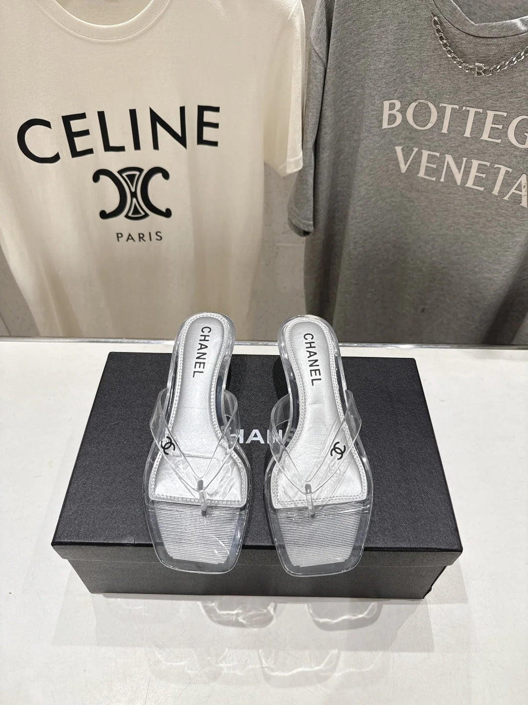 Chanel 2026 Transparent Sole Flip-Flops Beach Sandal 713048