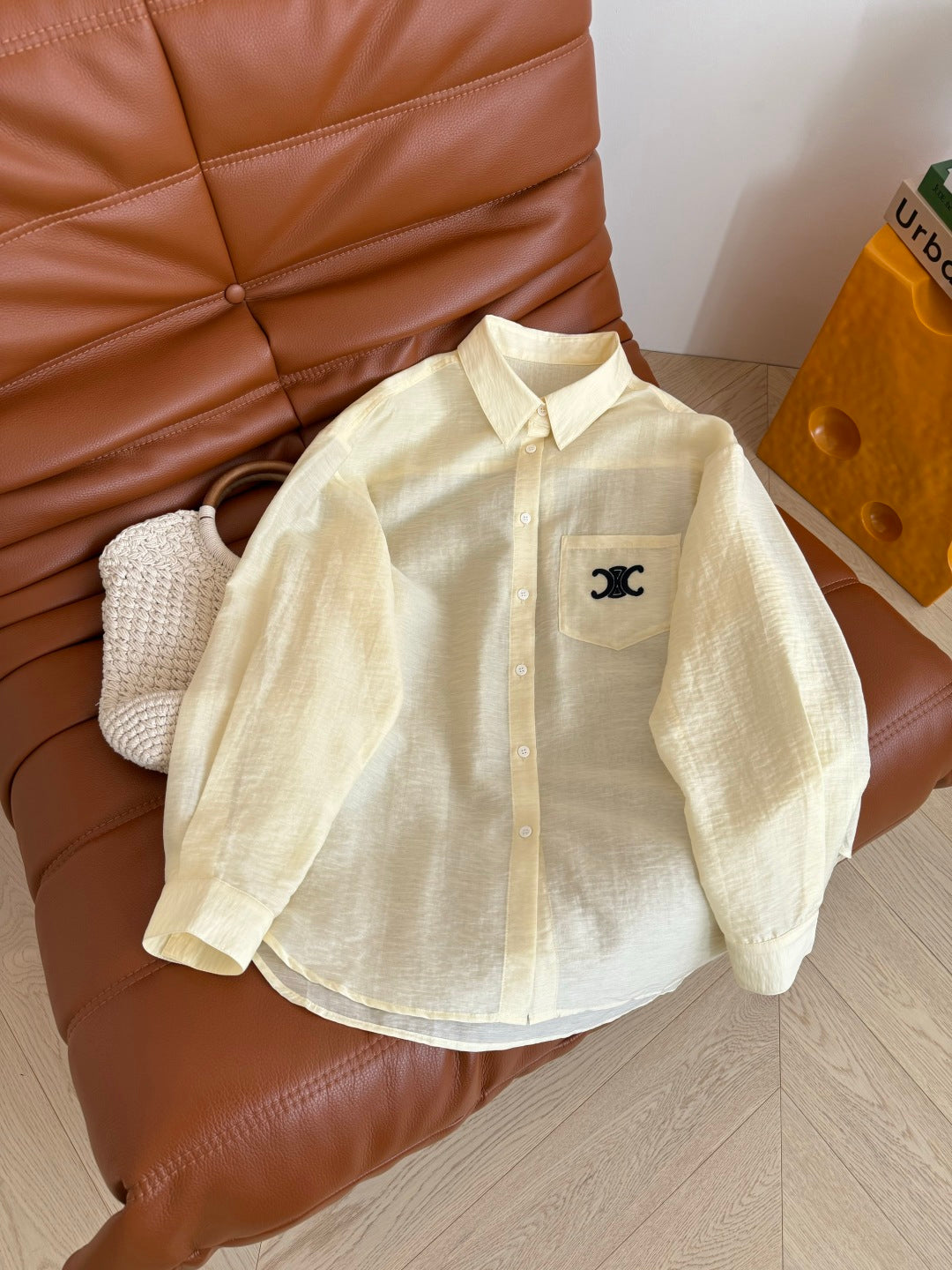 Celine 25 Logo Shirt Ivory-White and White Cotton