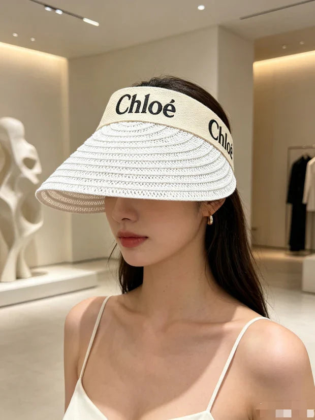 Chloe Sun Hat with Visor Raffia Fabric 343712